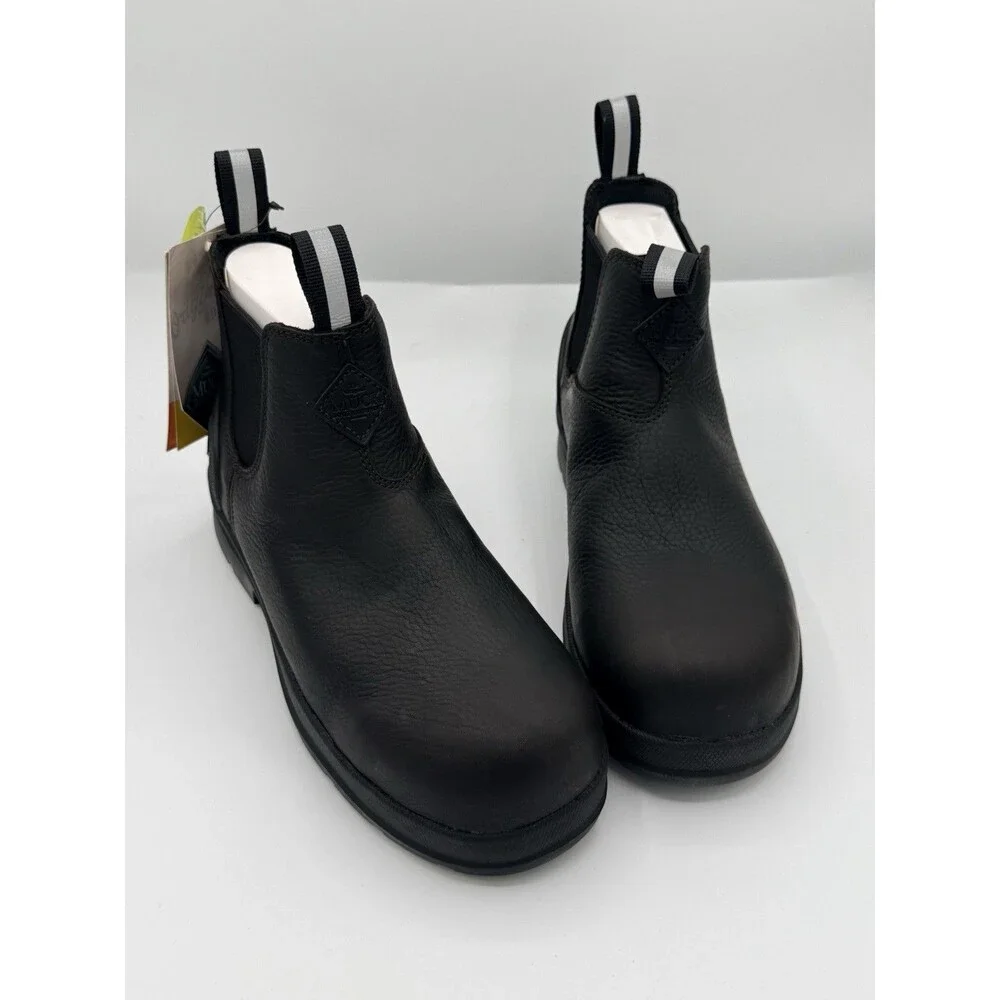Unisex‎ Chore Farm Leather Chelsea Muck Boot Waterproof Mens 8 W 9 NWB Comp Toe